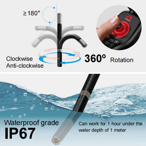 360° steering, wear-resistant tube
